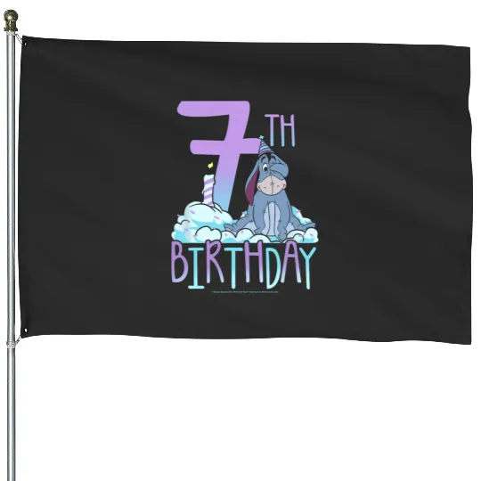 Disney Winnie The Pooh Eeyore Seventh Birthday House Flags