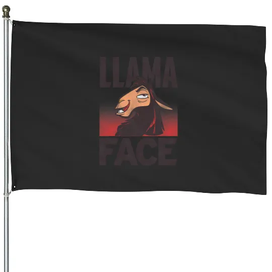 Disney Emperor's New Groove Kuzco Llama Face House Flags