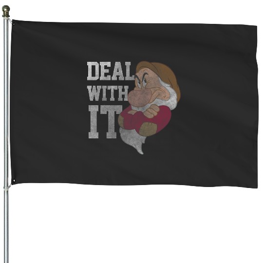 Disney Snow White Grumpy Deal With It Portrait House Flags