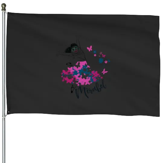 Disney Encanto Mirabel Madrigal Floral Lilac Purple House Flags