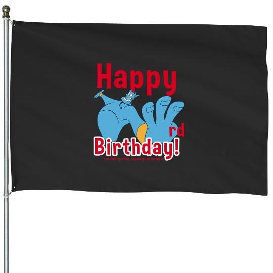 Disney Aladdin Genie Quote Portrait Happy 3rd Birthday House Flags