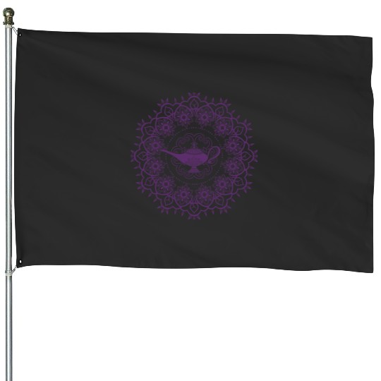 Disney Aladdin Genie's Lamp Purple Mandala House Flags