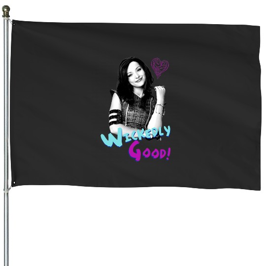 Disney Descendants Mal Smirk Wickedly Good House Flags