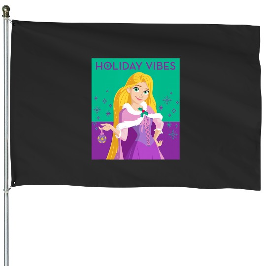Disney Princess Rapunzel Winter Holiday Vibes House Flags