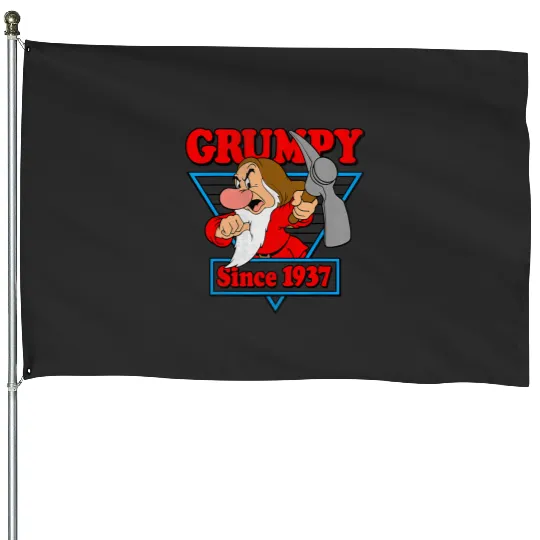 Disney Snow White Grumpy Since 1937 Triangle Graphic House Flags