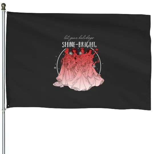 Disney Princess Let Your Holidays Shine Bright Christmas House Flags