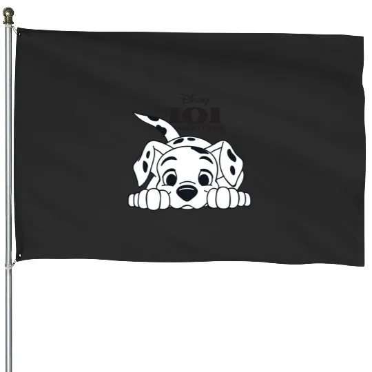 Disney 101 Dalmatians Playful Position Puppy Logo V2 House Flags
