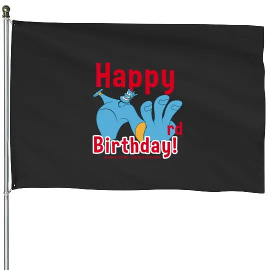 Disney Aladdin Genie Quote Portrait Happy 3rd Birthday House Flags