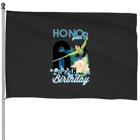 Disney Mulan Portrait Honor Your 6th Birthday House Flags