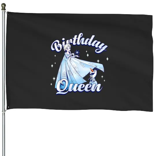 Kids disney frozenss Birthday Queen Elsa Olaf Portrait Youth House Flags