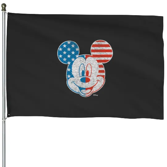 Disney - Mickey Face Stars And Stripes House Flags