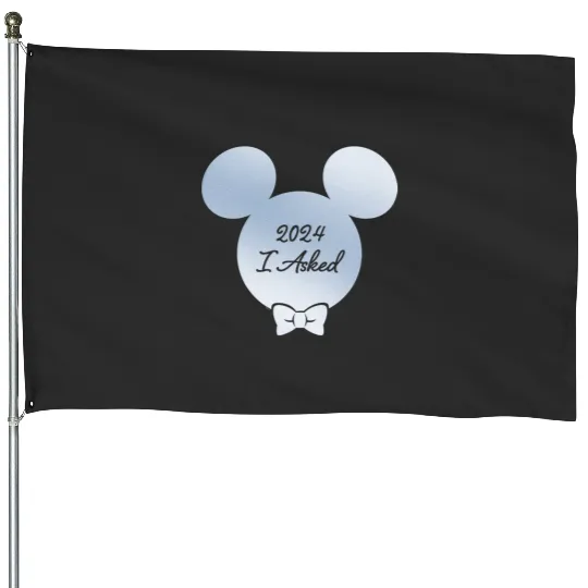 Disney I Asked Proposal Engagement Bow Tie Groom Mickey ‘24 House Flags
