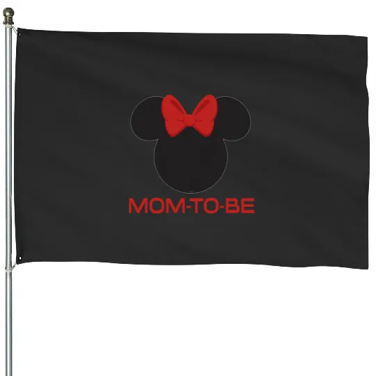 Disney Minnie Mouse Mom-to-Be Red Bow Family Mother’s Day House Flags