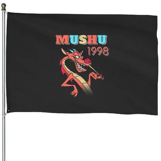 Disney Mulan Mushu 1998 Cool Dragon House Flags