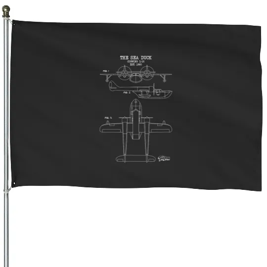 Disney Talespin The Sea Duck Blueprint House Flags