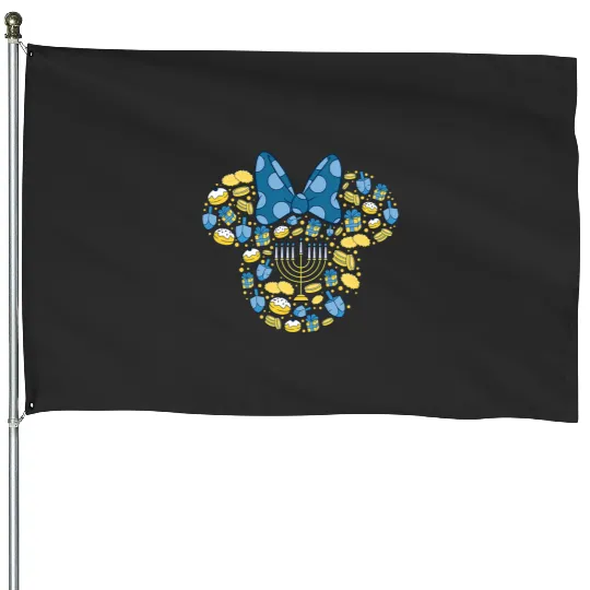 Disney Minnie Mouse Icon Hanukkah Chanukah Dreidel Menorah House Flags