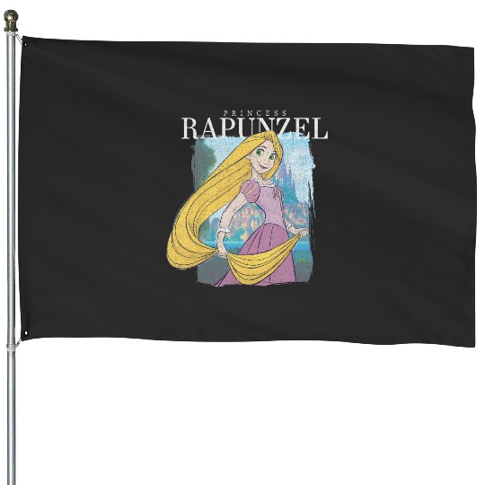 Disney Tangled Princess Rapunzel Distressed Portrait House Flags