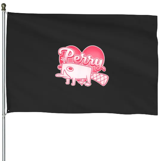Disney Phineas And Ferb Valentine's Day Perry Heart House Flags