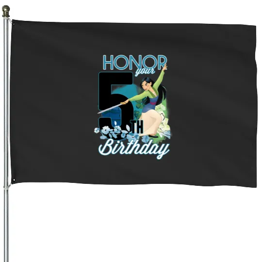 Disney Mulan Portrait Honor Your 5th Birthday House Flags