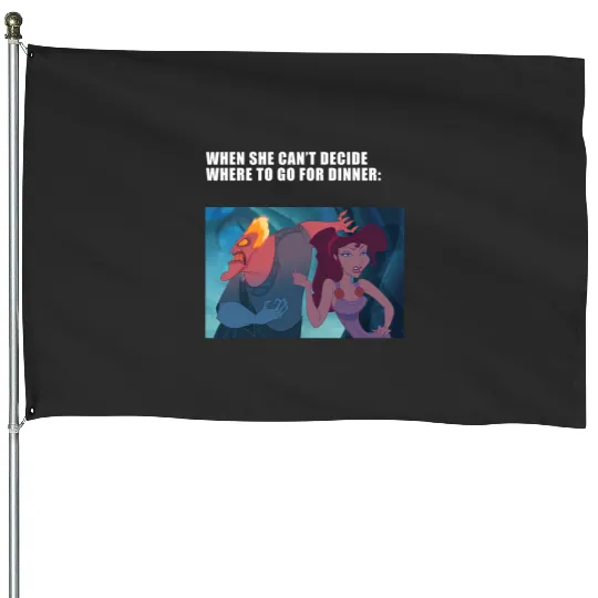 Disney Villains Valentine's Day Hades & Megara Dinner Panel House Flags