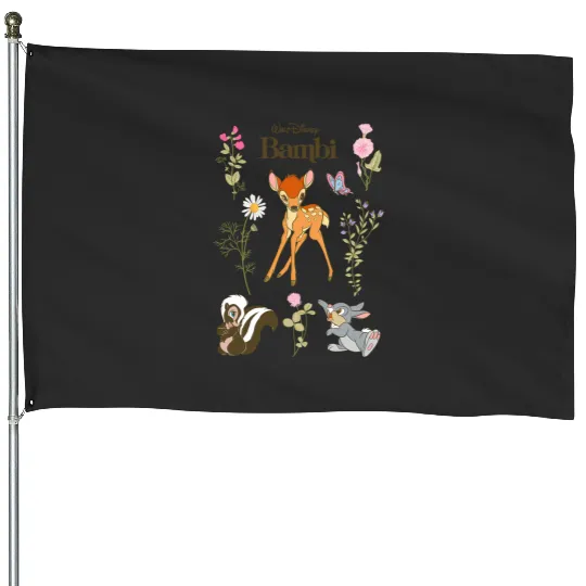 Disney Bambi And Friends Flower Thumper Big Chest Logo House Flags