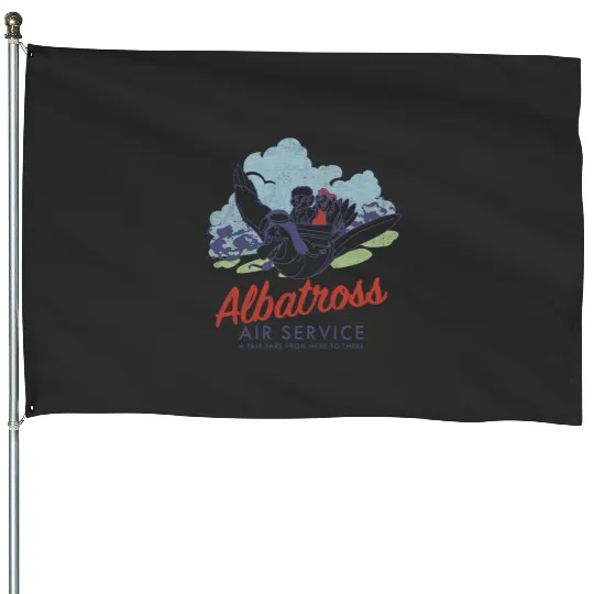 Disney The Rescuers Albatross Airlines  Travel Poster House Flags