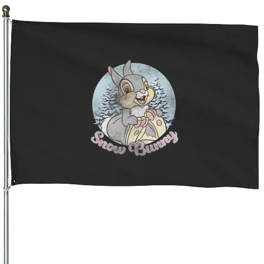 Disney Bambi Thumper Christmas Snow Bunny House Flags