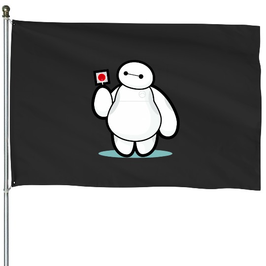 Disney Big Hero 6 Baymax With Lollipop Cute Shot House Flags