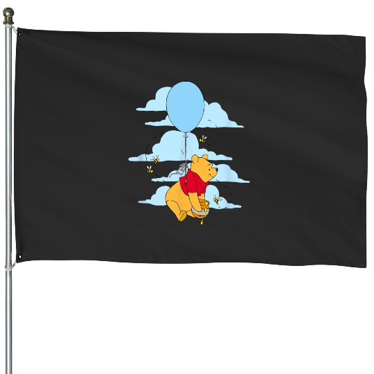 Disney Winnie The Pooh Floating Balloon Honey Pot Poster House Flags