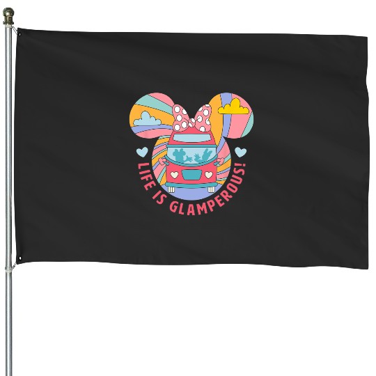Disney Minnie Mouse Life Is Glamperous!  Camper House Flags