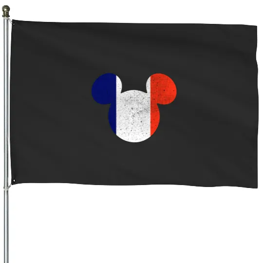 Disney Mickey Mouse Logo France Flag Fill House Flags
