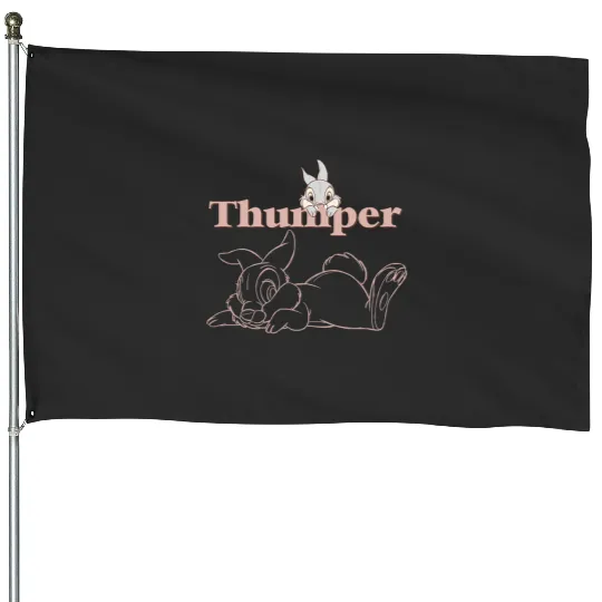 Disney Bambi Thumper Peach Outline House Flags