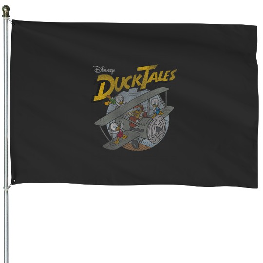 Disney DuckTales Ducks On Airplane Distressed Portrait House Flags