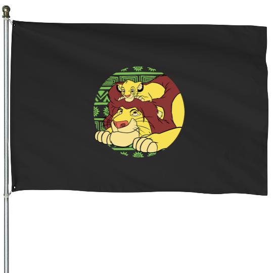 Disney The Lion King 30th Anniversary Mufasa & Simba Retro House Flags