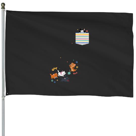 Disney The Aristocats Movie Kittens Pocket House Flags