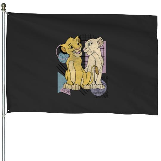 Disney Lion King Simba Nala Meet Eyes Valentines House Flags