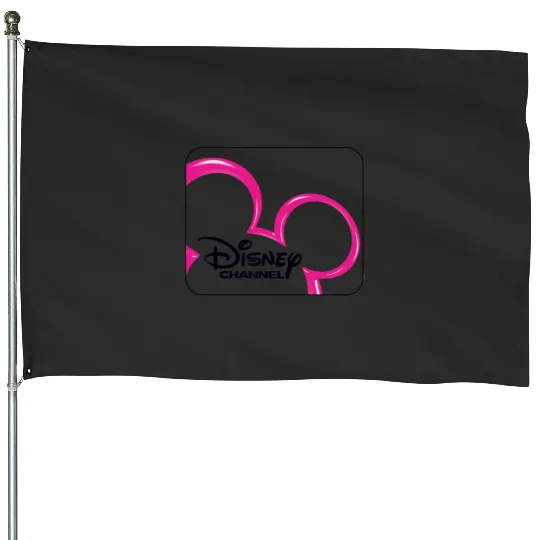 Disney Channel  Mickey Mouse Pink Retro 2000s Logo House Flags