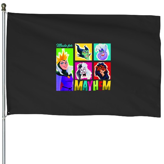 Disney Villains Made For Mayhem Colorful Big Chest Portraits House Flags