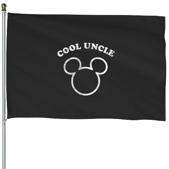 Disney Mickey And Friends Cool Uncle Distressed Chest Logo House Flags