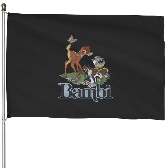 Disney Bambi  Group Floral Poster House Flags