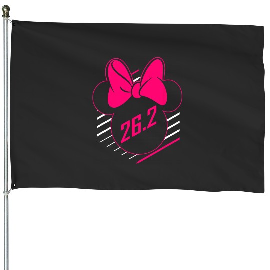 Disney Mickey And Friends Minnie Mouse 26.2 Marathon Runner House Flags