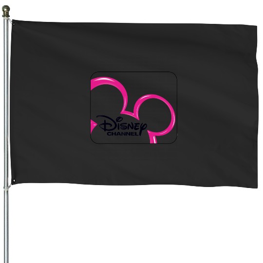 Disney Channel  Mickey Mouse Pink Retro 2000s Logo House Flags