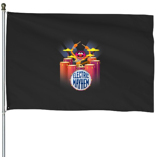 Disney The Muppets Electric Mayhem Animal Drummer Portrait House Flags