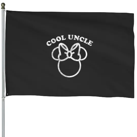 Disney Minnie Mouse Father's Day Girl Cool Uncle Distressed House Flags