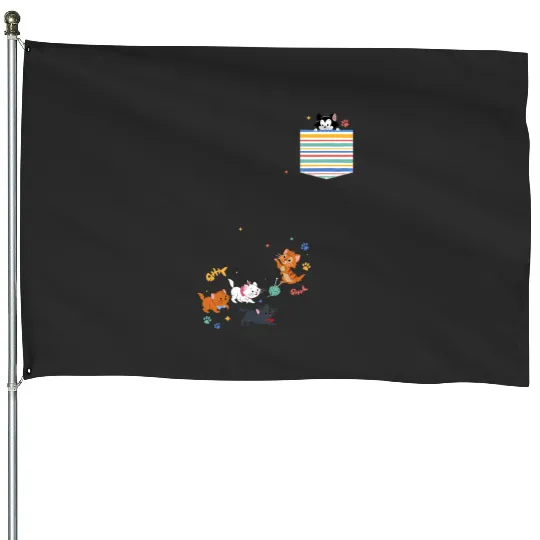 Disney The Aristocats Movie Kittens Pocket House Flags