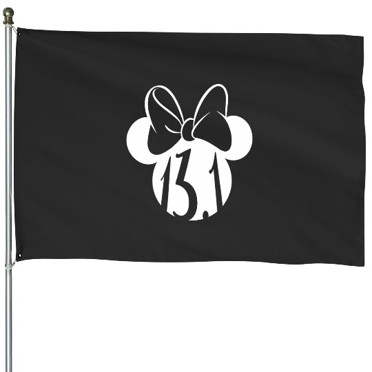 Disney Mickey And Friends Minnie Mouse Half Marathon 13.1 House Flags