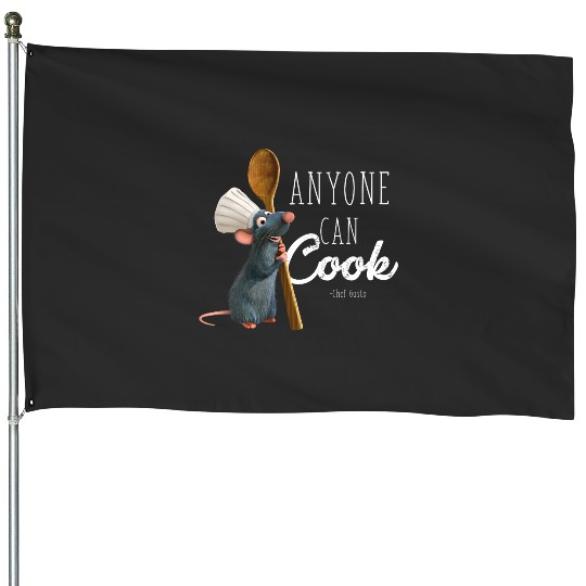 Womens Disney Pixarss Ratatouille Remy Anyone Can Cook VNeck House Flags