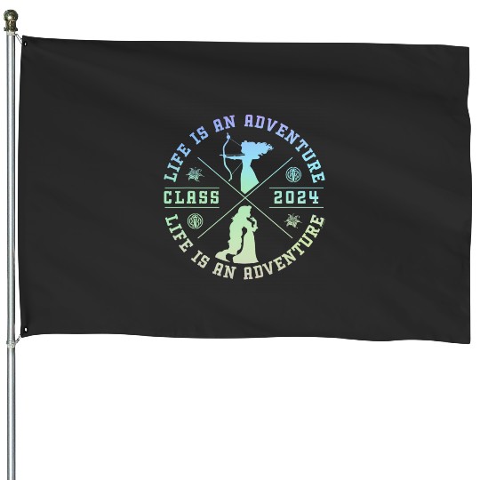 Disney Princess Graduation Life is an Adventure Class 2024 House Flags