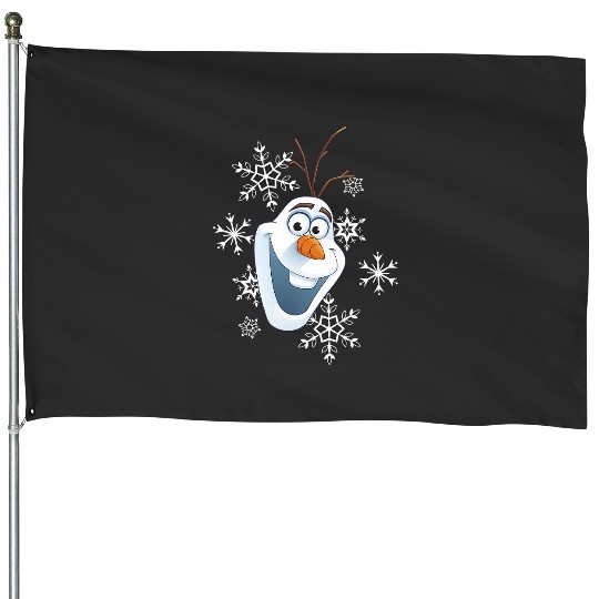 disney frozens Olaf Smile Snowflake Christmas House Flags