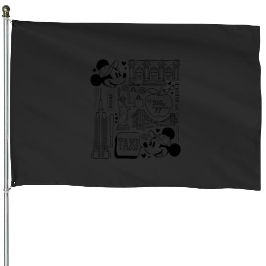 Disney - Minnie Mickey NY Taxi House Flags